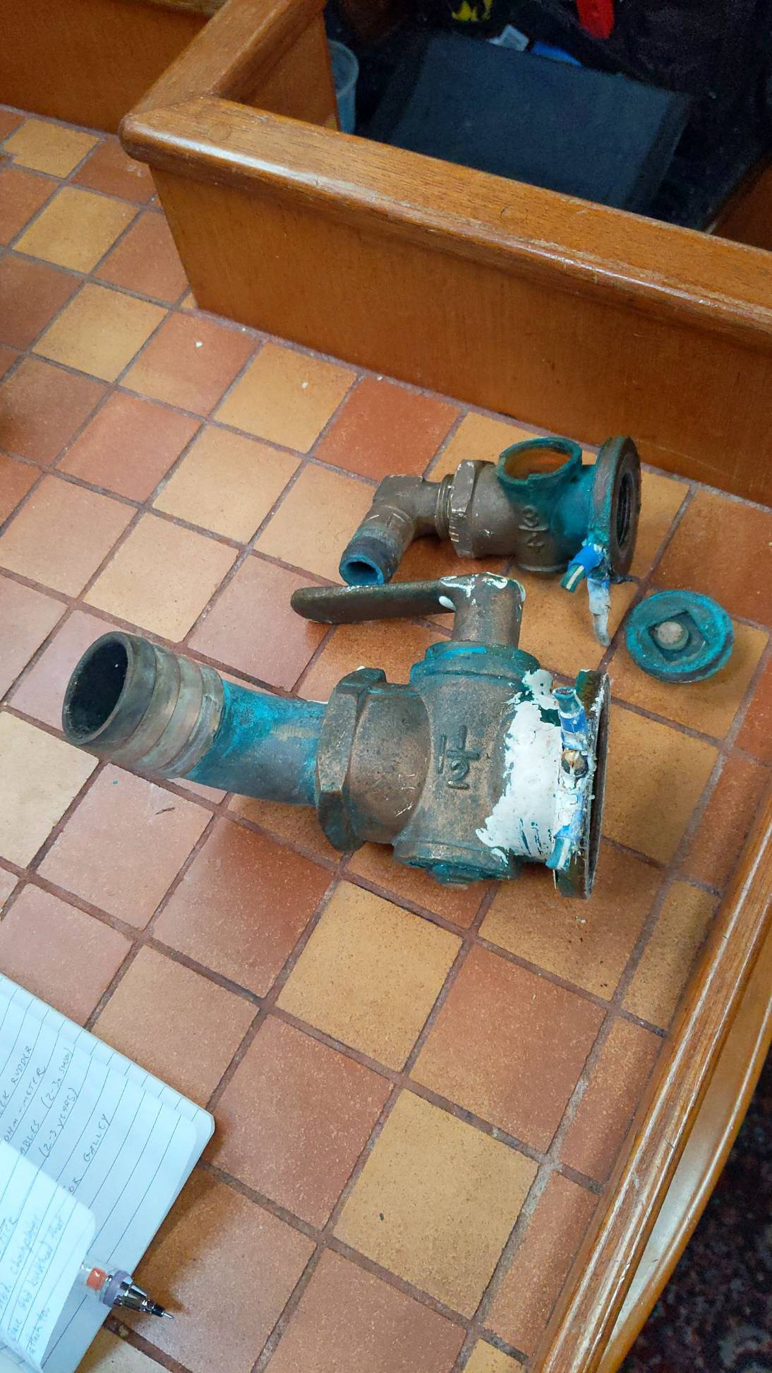 removed seacock valves