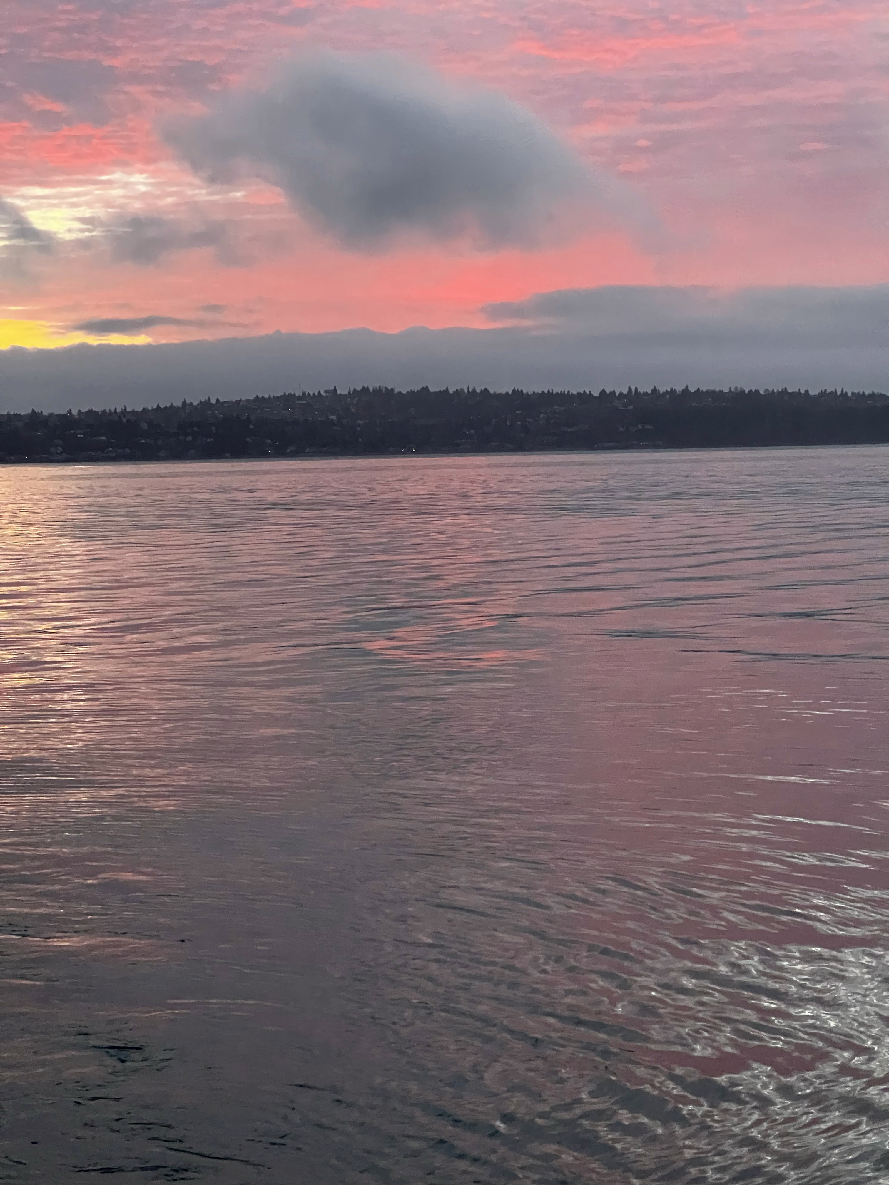 sunrise over Puget Sound