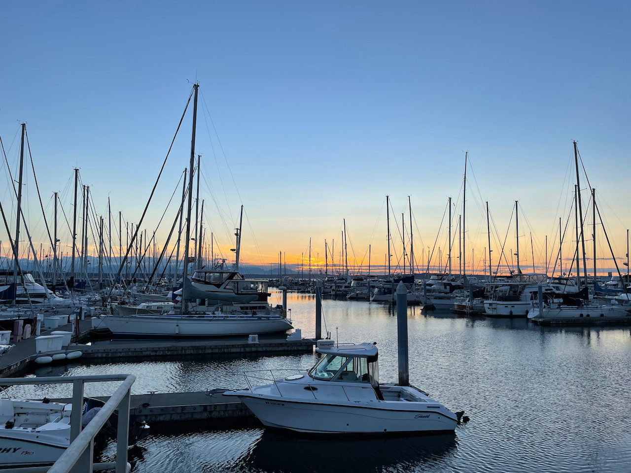 Sunset at the marina