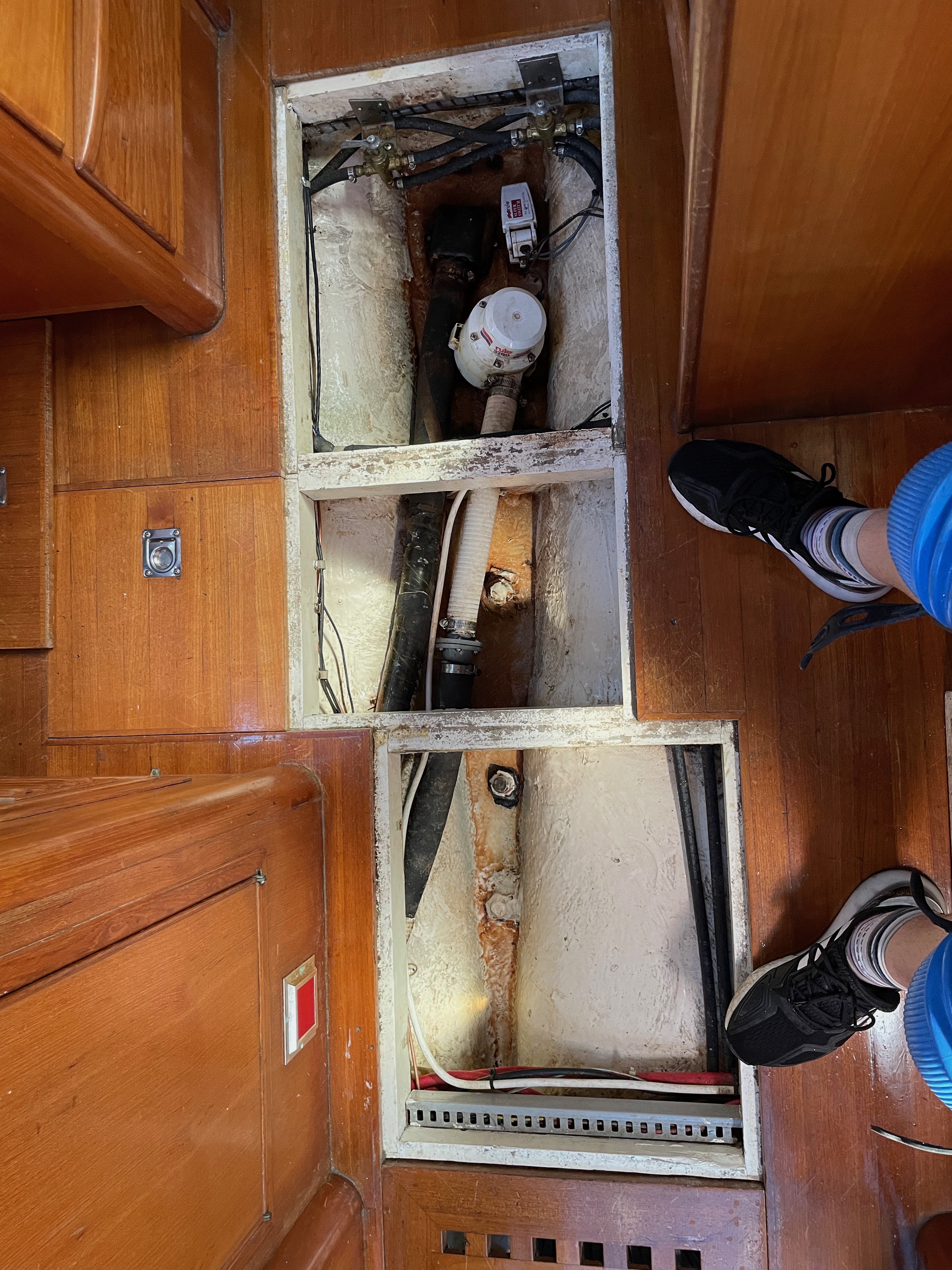 The bilge after being cleaned